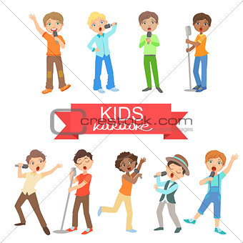 Young Boys Singing In Karaoke