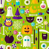 Halloween Holiday Seamless Pattern