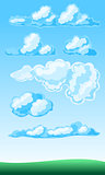 set of cartoon clouds