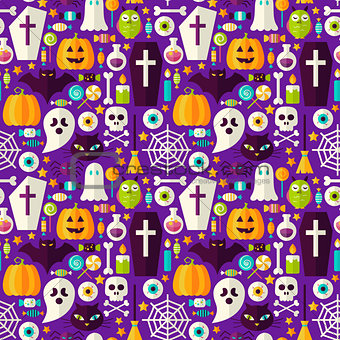 Happy Halloween Seamless Background