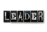 Leader Concept Isolated Letterpress Type
