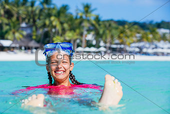 Photo of snorkeling girl