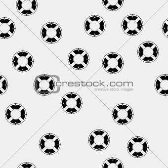 Seamless vector pattern with lifebuoys. Can be used for wallpaper, fills, web page background, surface textures.