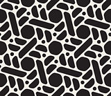 Vector Seamless Rounded Lines Geometric Pattern