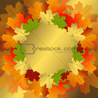 Autumn decorative floral frame