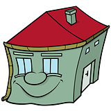 House with Smiling Face