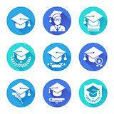 Education Flat Icons Set