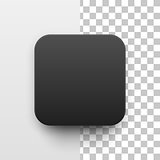 Black Blank App Icon Button Template