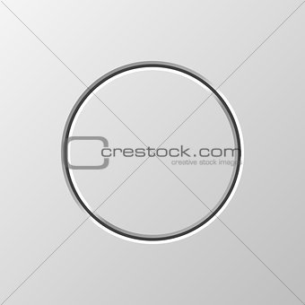 White Abstract Circle Button Template