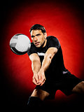 volley ball player man isolated