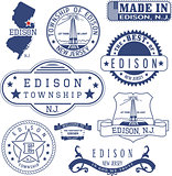 Edison township, NJ, generic stamps and signs