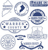 Warren county, NJ, generic stamps and signs
