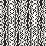 Vector Seamless Black And White Jumble Triangle Lines Pattern