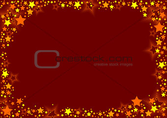 Stars And Red Background