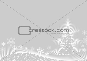 Abstract White Christmas Greeting