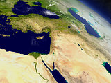 Middle East from space