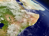 Somalia and Ethiopia from space
