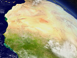 Mali and Senegal from space