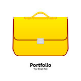 Vector illustration yellow school bag