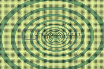 The green spiral pop art background