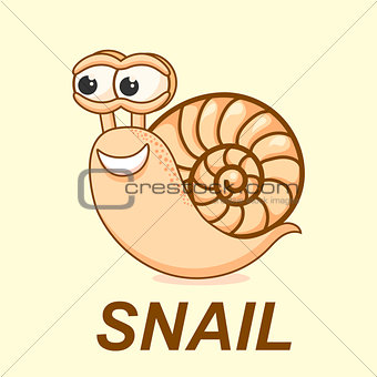 Snail vector illustration. logo, sign, symbol, icon.