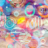 abstract watercolor geometric background