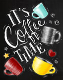 Poster coffee time chalk