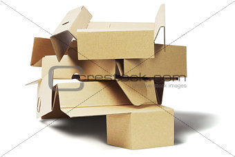 Discarded Packaging Cardboard For Recycling