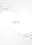 Abstract grey wavy flyer corporate design