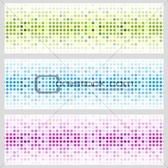 Abstract shiny light circles vector banners