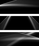 Black and white monochrome smooth lines banners