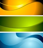 Abstract corporate wavy bright banners