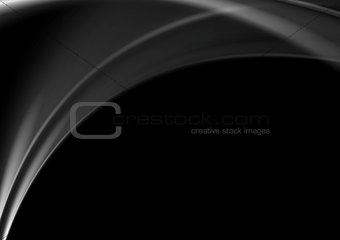 Dark abstract monochrome smooth waves background