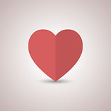 Icon heart, vector illustration.