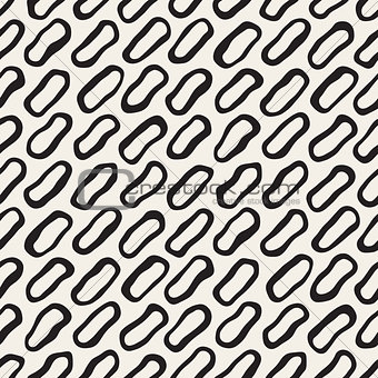 Vector Seamless Black and White Diagonal Lines Pattern