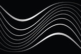 Wavy lines on black background. 