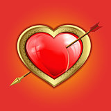 heart pierced by an arrow