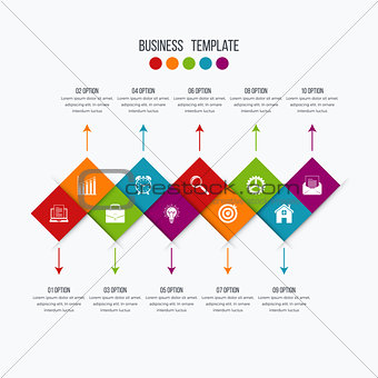 Vector infographic design 10 options