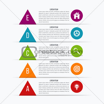 Vector arrows infographic. Template for diagram