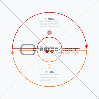 Thin line infographic element