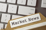 Index Card Market News. 3D Rendering.