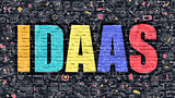 IDAAS Concept. Multicolor on Dark Brickwall.