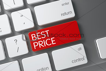 Red Best Price Key on Keyboard.