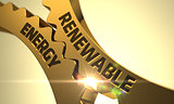 Renewable Energy Concept. Golden Cog Gears.