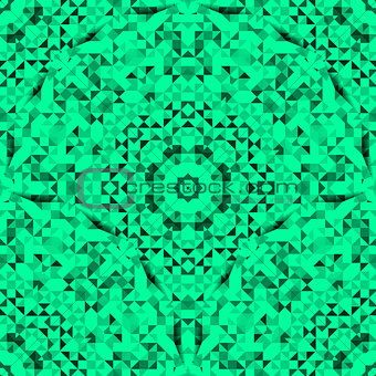 Abstract Seamless Green Geometric Pattern