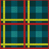 Seamless pattern in blue, yellow and red colors