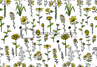 Floral seamless pattern, sketch for your design