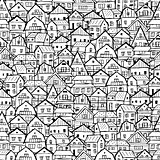 Cityscape background, seamless pattern for your design