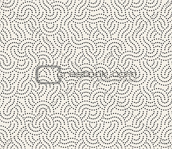 Vector Seamless Black And White Jumble Circles Subtle Perforation Pattern