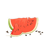 refreshing watermelon pieces